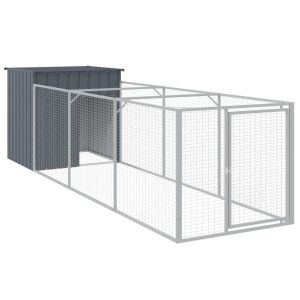 VidaXL buda dla psa Antracyt 110 x 405 x 110 cm Stal 473202 VidaXL buda dla psa Antracyt 110 x 405 x 110 cm Stal 473202