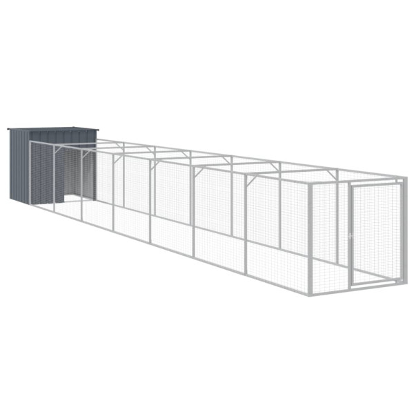 VidaXL buda dla psa Antracyt 110 x 813 x 110 cm Stal 473219