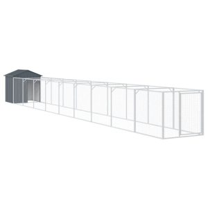 VidaXL buda dla psa Antracyt 117 x 1017 x 123 cm Stal 473210 VidaXL buda dla psa Antracyt 117 x 1017 x 123 cm Stal 473210
