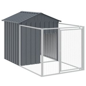VidaXL buda dla psa Antracyt 117 x 201 x 123 cm Stal 473226 VidaXL buda dla psa Antracyt 117 x 201 x 123 cm Stal 473226