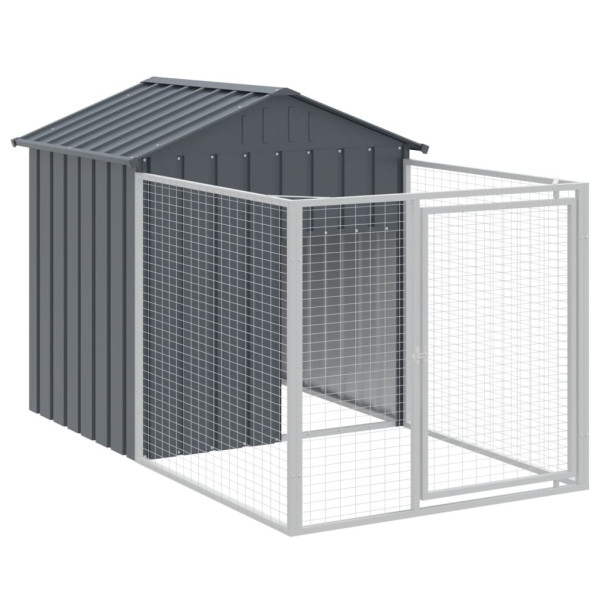 VidaXL buda dla psa Antracyt 117 x 201 x 123 cm Stal 473226