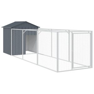 VidaXL buda dla psa Antracyt 117 x 405 x 123 cm Stal 473192 VidaXL buda dla psa Antracyt 117 x 405 x 123 cm Stal 473192