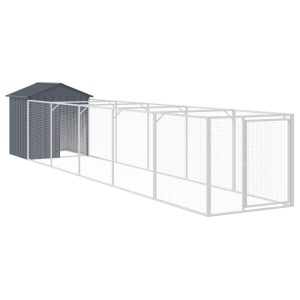 VidaXL buda dla psa Antracyt 117 x 609 x 123 cm Stal 473211 VidaXL buda dla psa Antracyt 117 x 609 x 123 cm Stal 473211