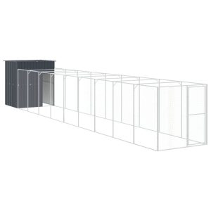 VidaXL buda dla psa Antracyt 165 x 1067 x 181 cm Stal 473204 VidaXL buda dla psa Antracyt 165 x 1067 x 181 cm Stal 473204
