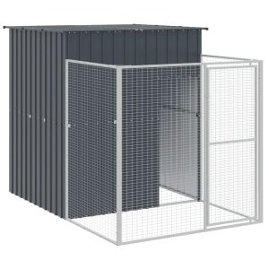 VidaXL buda dla psa Antracyt 165 x 251 x 181 cm Stal 473188 VidaXL buda dla psa Antracyt 165 x 251 x 181 cm Stal 473188