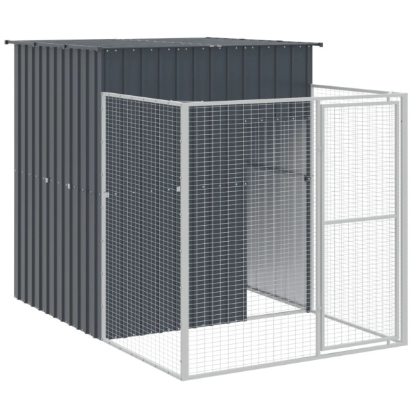 VidaXL buda dla psa Antracyt 165 x 251 x 181 cm Stal 473188