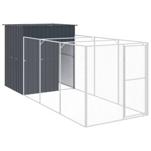 VidaXL buda dla psa Antracyt 165 x 455 x 181 cm Stal 473199 VidaXL buda dla psa Antracyt 165 x 455 x 181 cm Stal 473199