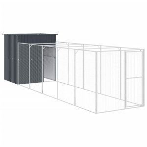 VidaXL buda dla psa Antracyt 165 x 659 x 181 cm Stal 473218 VidaXL buda dla psa Antracyt 165 x 659 x 181 cm Stal 473218