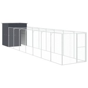 VidaXL buda dla psa Antracyt 165 x 863 x 181 cm Stal 473214 VidaXL buda dla psa Antracyt 165 x 863 x 181 cm Stal 473214