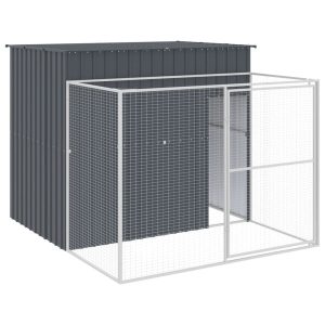 VidaXL buda dla psa Antracyt 214 x 253 x 181 cm Stal 474384