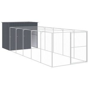 VidaXL buda dla psa Antracyt 214 x 661 x 181 cm Stal 474381