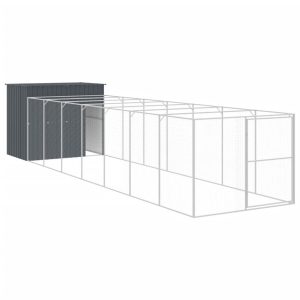 VidaXL buda dla psa Antracyt 214 x 865 x 181 cm Stal 474397