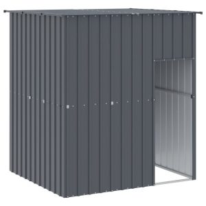 VidaXL buda dla psa Antracyt Stal 473213