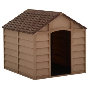 VidaXL Buda dla psa Brąz 71 x 71.5 x 68 cm polipropylen 217778