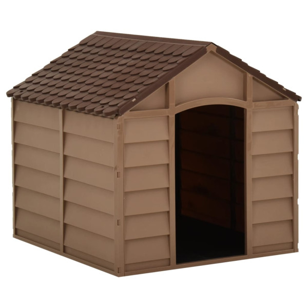 VidaXL Buda dla psa Brąz 71 x 71.5 x 68 cm polipropylen 217778