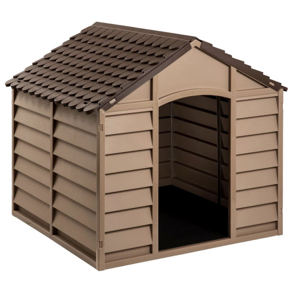 VidaXL buda dla psa Brąz 86 x 84 x 82 cm polipropylen 217775