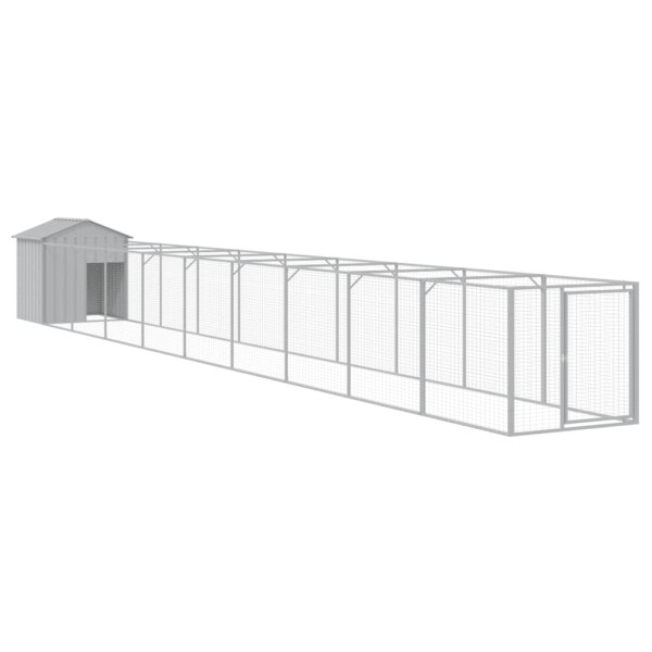 VidaXL buda dla psa Szary 117 x 1017 x 123 cm Stal 473194