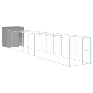 VidaXL buda dla psa Szary 165 x 1067 x 181 cm Stal 473217 VidaXL buda dla psa Szary 165 x 1067 x 181 cm Stal 473217