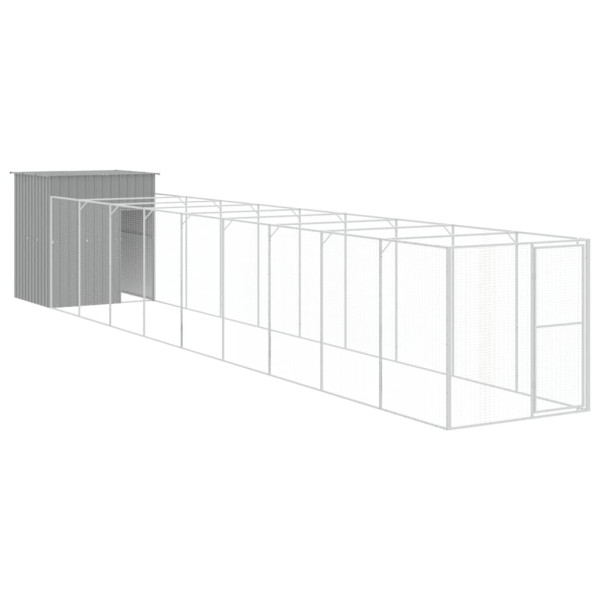 VidaXL buda dla psa Szary 165 x 1067 x 181 cm Stal 473217