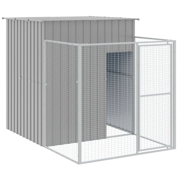 VidaXL buda dla psa Szary 165 x 251 x 181 cm Stal 473201