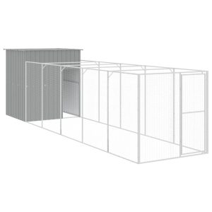 VidaXL buda dla psa Szary 165 x 659 x 181 cm Stal 473198 VidaXL buda dla psa Szary 165 x 659 x 181 cm Stal 473198