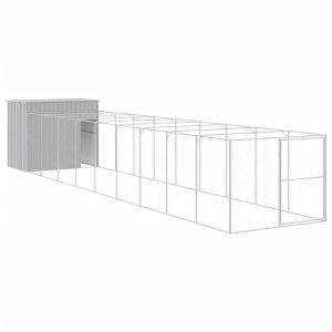 VidaXL buda dla psa Szary 214 x 1069 x 181 cm Stal 474392 VidaXL buda dla psa Szary 214 x 1069 x 181 cm Stal 474392