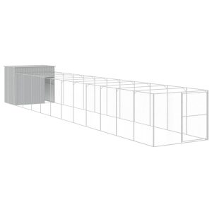 VidaXL buda dla psa Szary 214 x 1273 x 181 cm Stal 474376 VidaXL buda dla psa Szary 214 x 1273 x 181 cm Stal 474376