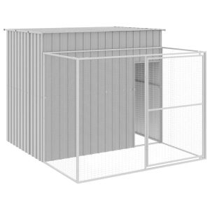 VidaXL buda dla psa Szary 214 x 253 x 181 cm Stal 474387 VidaXL buda dla psa Szary 214 x 253 x 181 cm Stal 474387