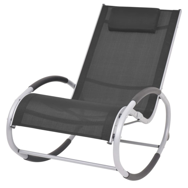 VidaXL Fotel bujany Czarny Tkanina 378559