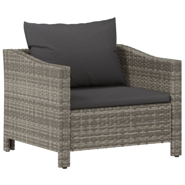 VidaXL fotel ogrodowy Szary Technorattan 372306