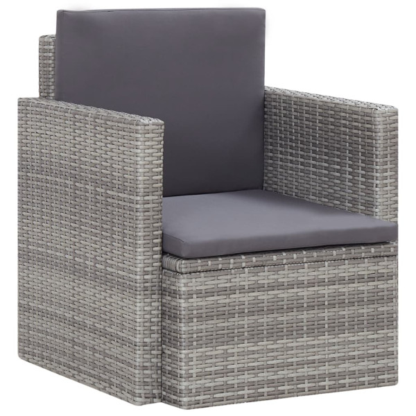 VidaXL Fotel Szary Technorattan 266086