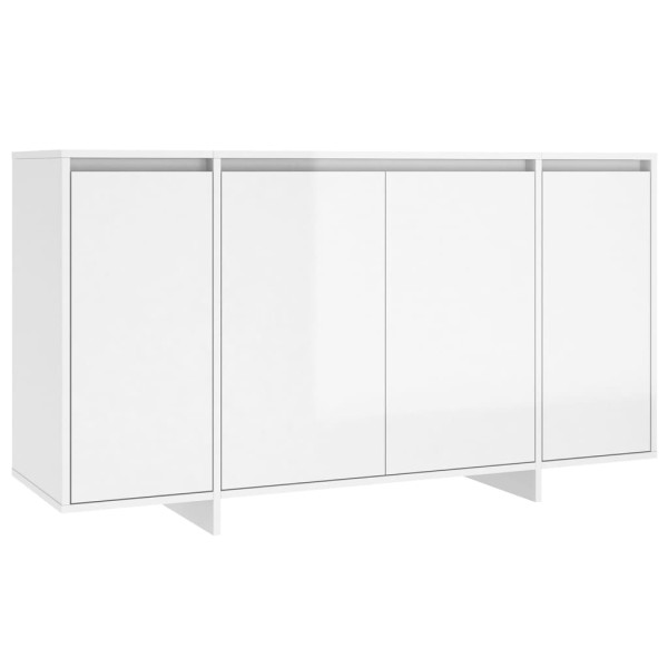 VidaXL Komoda biała wysoki połysk 135 x 41 x 75 cm 188916