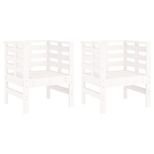 VidaXL Krzesła ogrodowe 2 szt. białe 379084 VidaXL Krzesła ogrodowe 2 szt. białe 379084