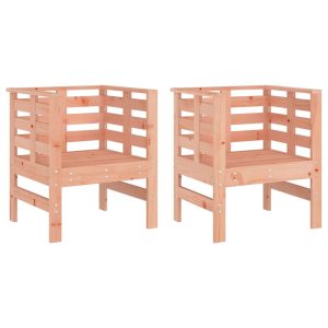 VidaXL Krzesła ogrodowe 2 szt. drewno daglezjowe 379078 VidaXL Krzesła ogrodowe 2 szt. drewno daglezjowe 379078