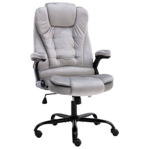 VidaXL Krzesło biurowe, jasnoszare, tapicerowane aksamitem 137642 VidaXL Krzesło biurowe, jasnoszare, tapicerowane aksamitem 137642