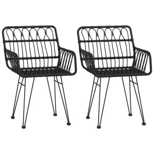VidaXL krzesło Czarny Stal 266096 VidaXL krzesło Czarny Stal 266096