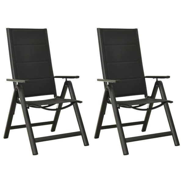 VidaXL Krzesło ogrodowe Czarny Aluminium 371945