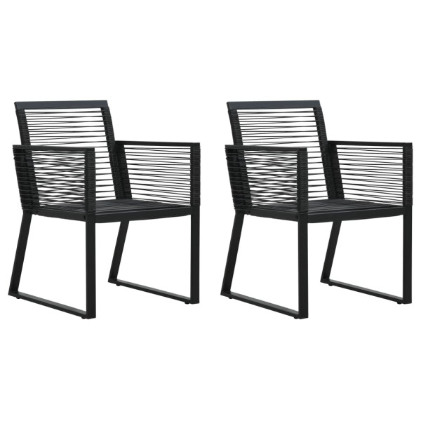 VidaXL Krzesło ogrodowe Czarny PVC 345249