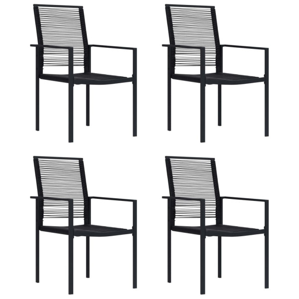 VidaXL Krzesło ogrodowe Czarny PVC 345251