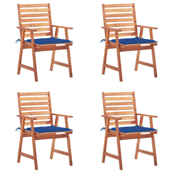 VidaXL Krzesło ogrodowe Niebieski Drewno akacjowe 313403