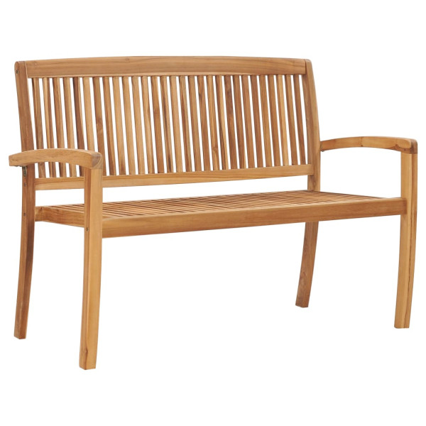 VidaXL Ławka ogrodowa Brąz 128.5 cm Drewno tekowe 507798