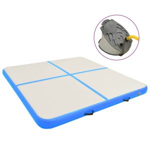 VidaXL Mata gimnastyczna Niebieski 200 x 200 x 10 cm PVC 437014 VidaXL Mata gimnastyczna Niebieski 200 x 200 x 10 cm PVC 437014