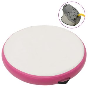 VidaXL Mata gimnastyczna Różowe 100 x 100 x 10 cm PVC 436955 VidaXL Mata gimnastyczna Różowe 100 x 100 x 10 cm PVC 436955