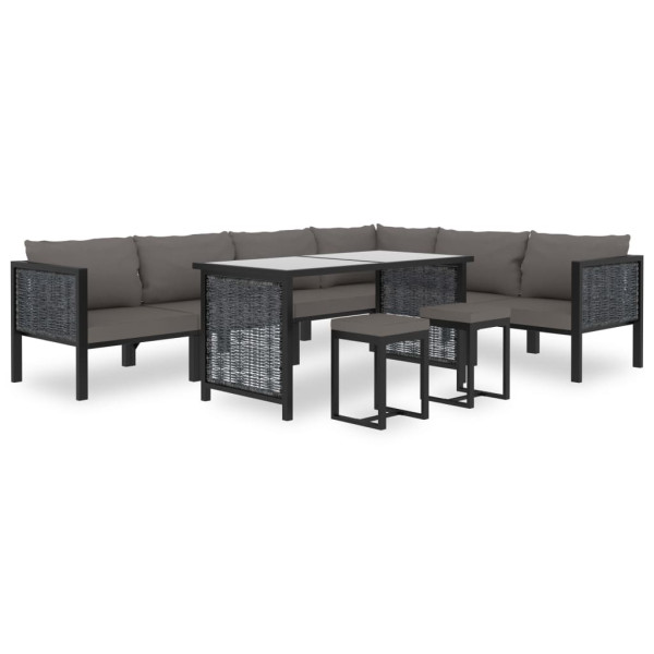 VidaXL Meble ogrodowe Antracyt Technorattan 372074
