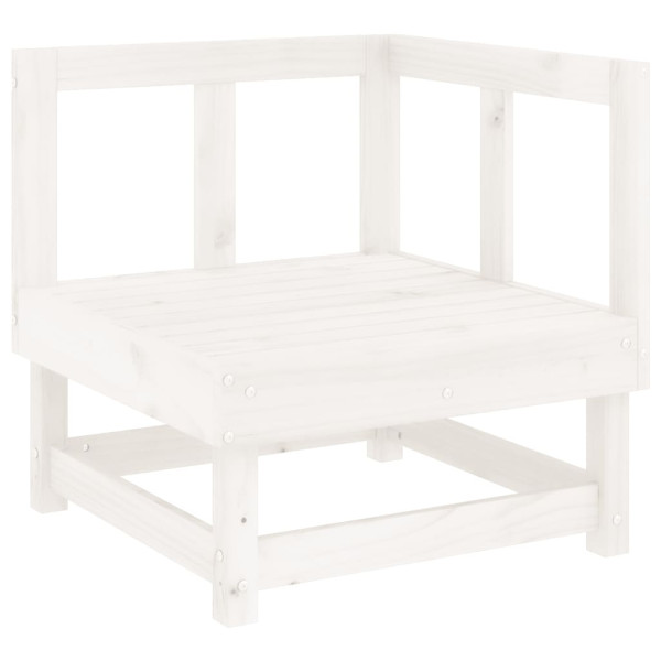 VidaXL Ogrodowa sofa narożna biała 470756