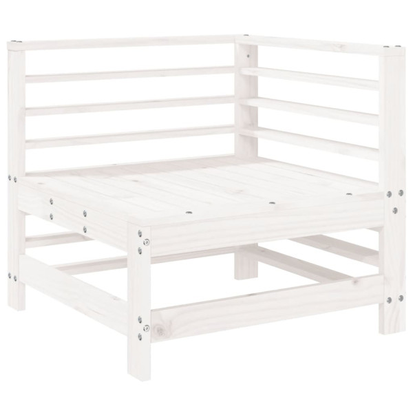 VidaXL Ogrodowa sofa narożna biała 470764