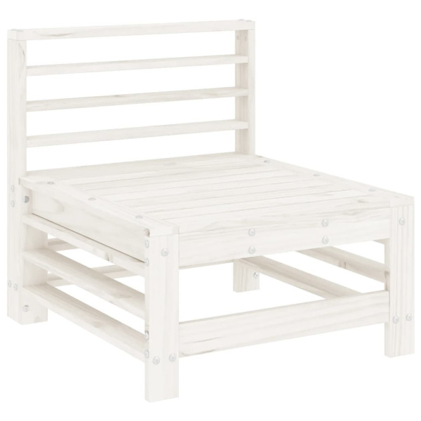 VidaXL Ogrodowa sofa środkowa biała 481446