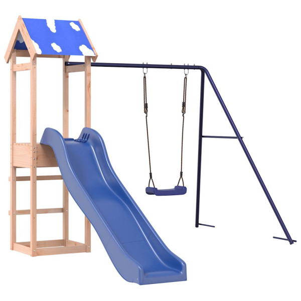VidaXL ogrodowy plac zabaw Brąz Drewno daglezjowe 471480