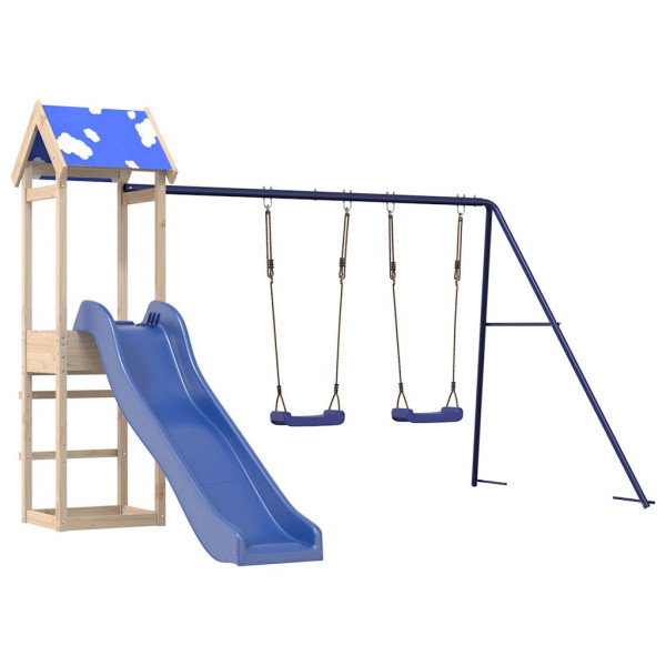 VidaXL ogrodowy plac zabaw Brąz Drewno daglezjowe 471723