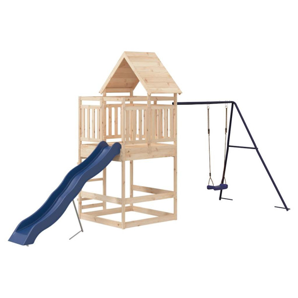 VidaXL ogrodowy plac zabaw Brąz Drewno sosnowe 471511